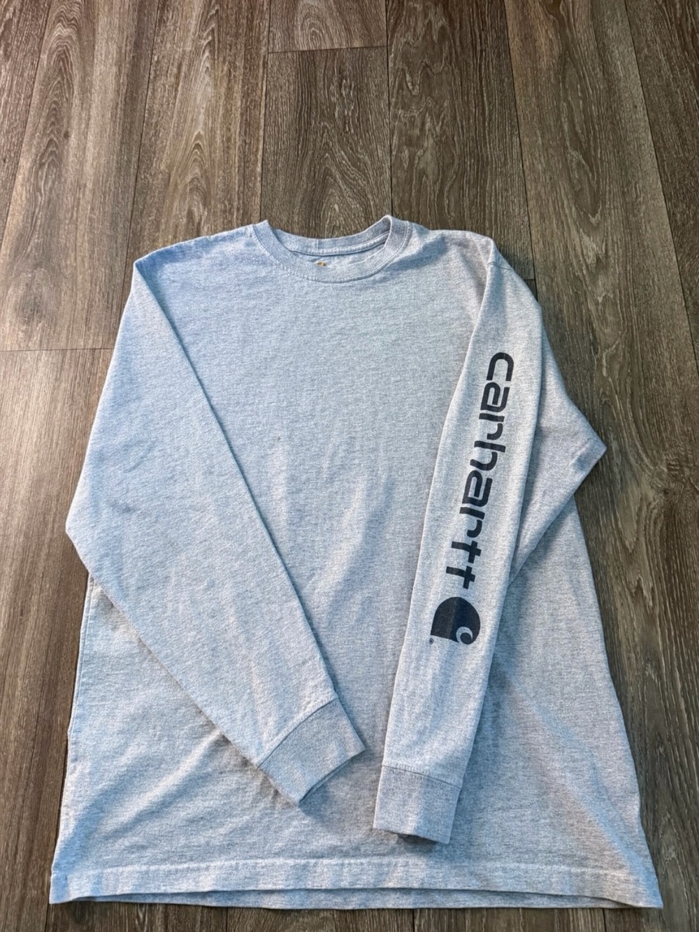 Carhartt Light Gray Long-Sleeve Logo Shirt